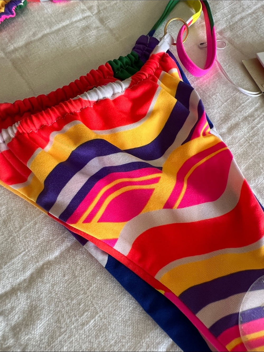 MAAJI 🔥Colorblock Triangle String Bikini - Multicolor - Picture 8 of 10
